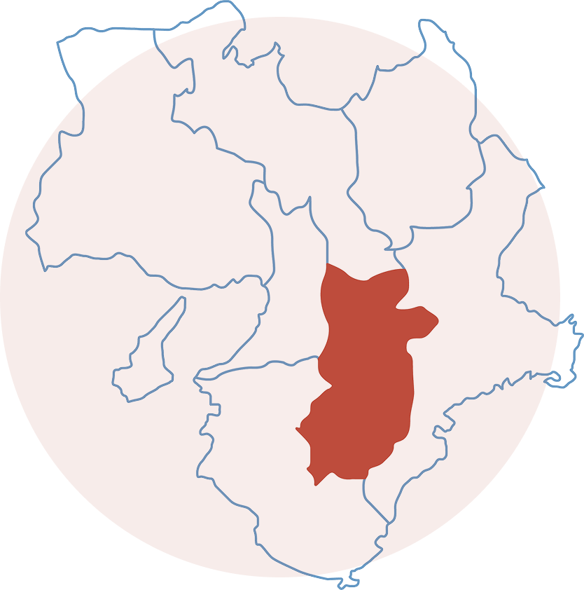 奈良を中心の関西エリアの地図